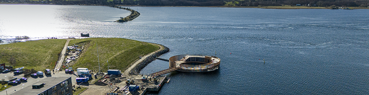 Det nye kultur- og havnebad nærmer sig ibrugtagning i marts 2024. Foto: Kenneth Jensen.