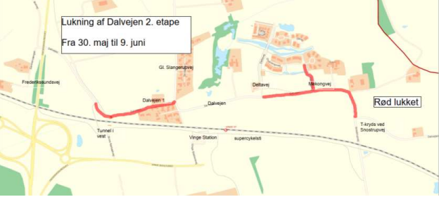 Kort over etape 2. Grafik: Frederikssund Kommune.