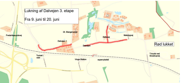 Kort over etape 3. Grafik: Frederikssund Kommune.