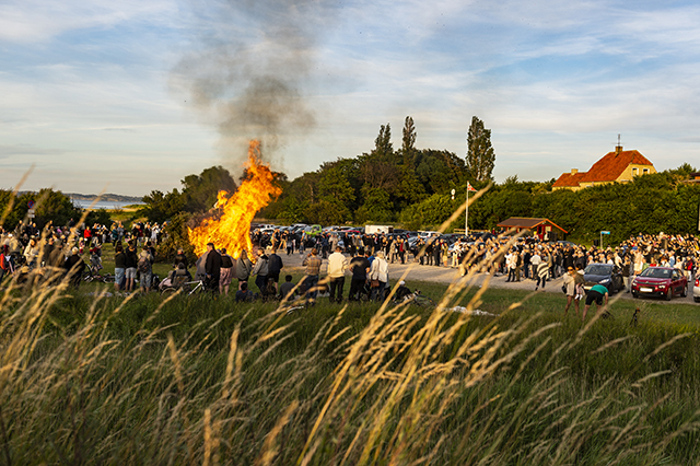 Sankthansbål i Kulhuse i 2019. Foto: Kenneth Jensen, Frederikssund Kommune.