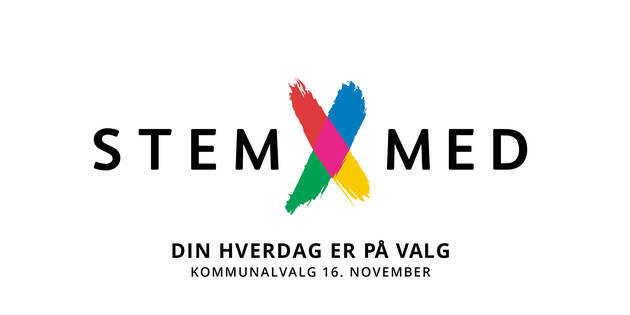 Kampagnegrafik for Stem Med-kampagnen med angivelse af valgdato. Grafik: KL.