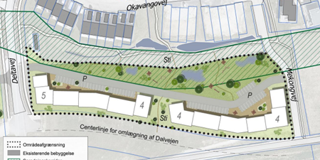 Illustration fra lokalplanen af bebyggelsen. Ill.: Frederikssund Kommune.