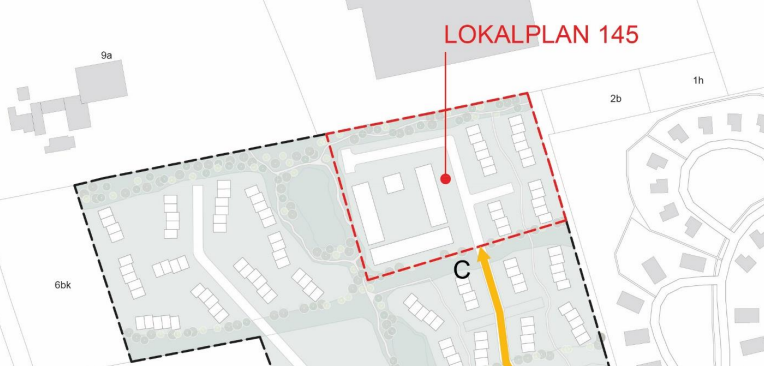 Skitse over lokalplanområdet.