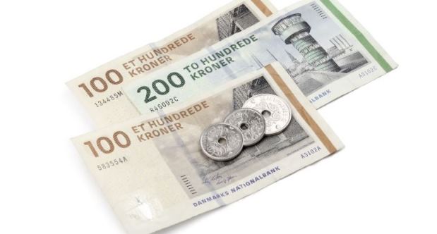 Danske sedler og mønter. Foto: Colurbox.