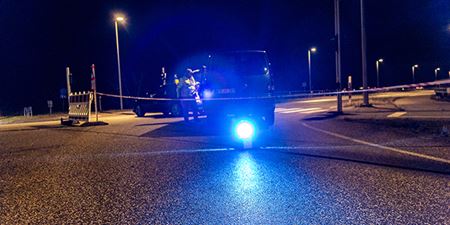 Kronprins Frederiks Bro er spærret. Foto: Kenneth Jensen, Frederikssund Kommune.