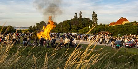 Arkivfoto af sankthansbål i Kulhuse i 2019. Foto: Kenneth Jensen, Frederikssund Kommune.