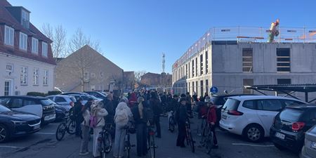 Elever fra 5. årgang på cykel. Foto: Frederikssund Kommune