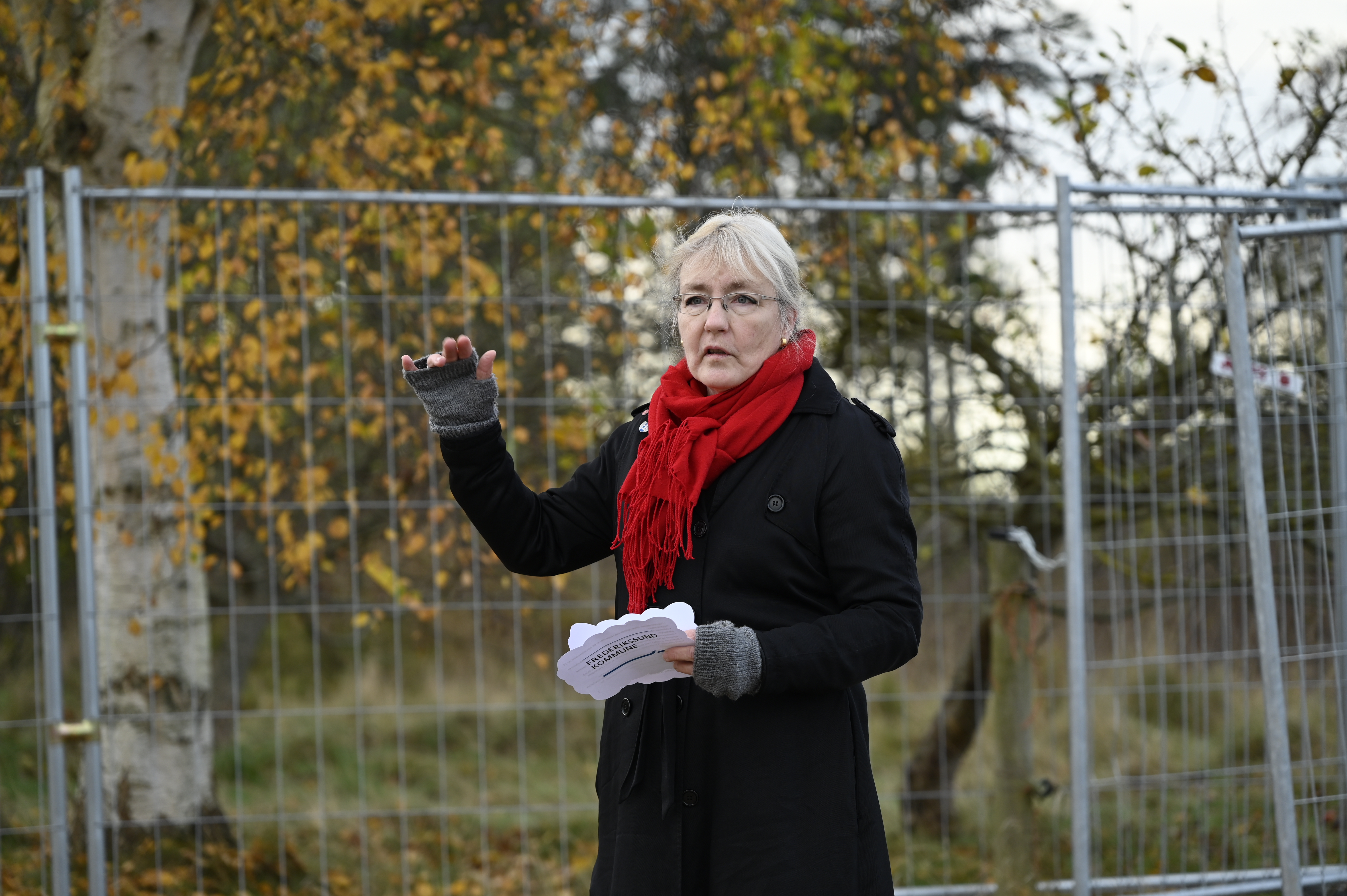 Borgmester Tina Tving Stauning holder tale. Foto: Frederikssund Kommune