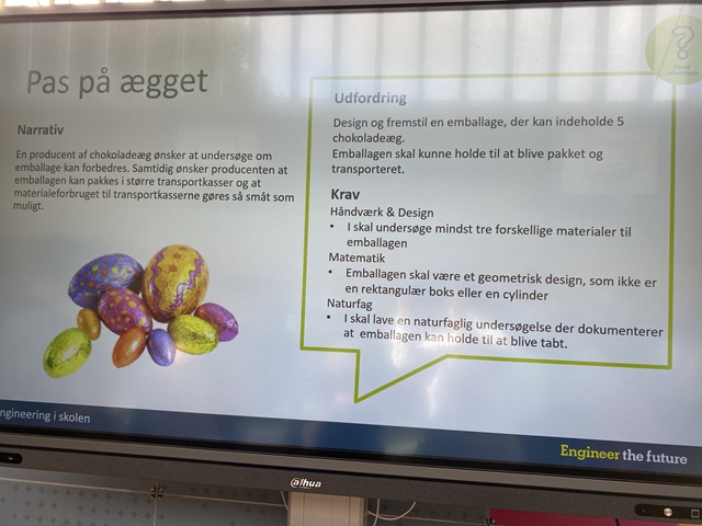 Billede af en konkret opgave, som lærerne blev stillet. Foto: Frederikssund Kommune