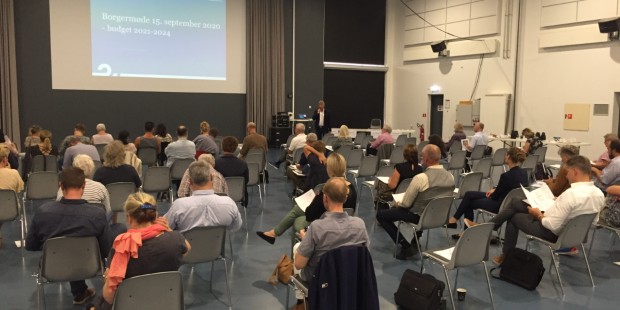 Borgermødet om budget 2021 blev også holdt i Slangerup Idræts- og Kulturcenter. Foto: Frederikssund Kommune.