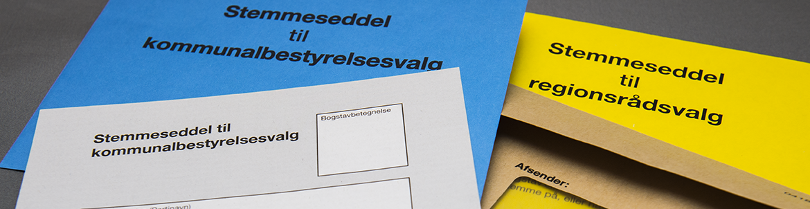 Stemmesedler til kommunalvalg. Foto: Kenneth Jensen.