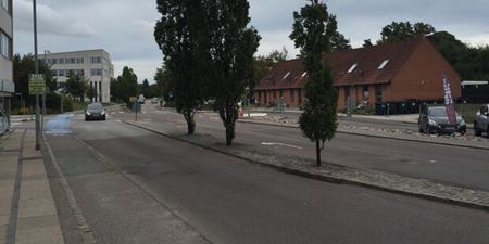 En del af Ågade i Frederikssund vil være spærret pga. vejarbejde fra den 20. august. til den 1. september. Foto: Frederikssund Kommune.