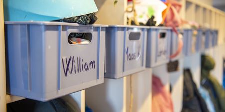 Garderobe i daginstitution