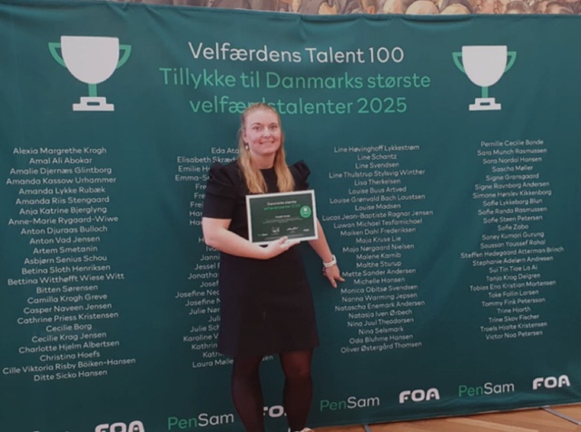 Velfærdstalen fra døgnplejen Michelle Hansen. Foto: Frederikssund Kommune.