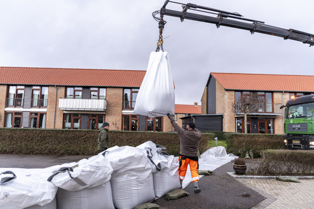 Der etableres ekstra dige på Nordre Pakhusvej i Frederikssund. Foto: Kenneth Jensen, Frederikssund Kommune.