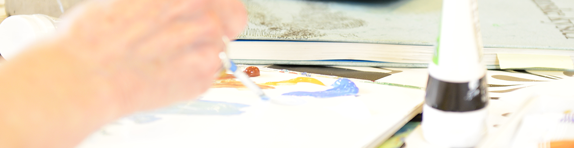 Akvaralmaling på Lundebjerggaard. Foto: Kenneth Jensen.