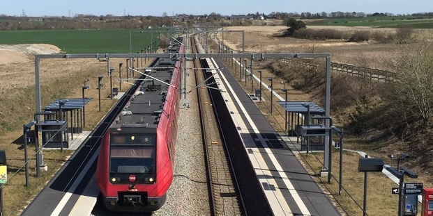S-tog holder på Vinge Station. Foto: Frederikssund Kommune.