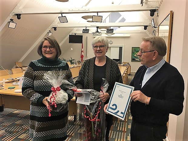 Lone Jelshøj Hansen, Lena Becker og formand for Handicaprådet Tommy Fritzen. Foto: Frederikssund Kommune.