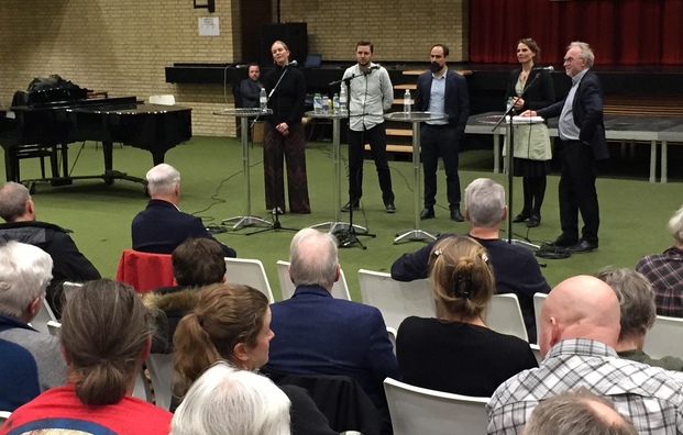 Panelet besvarer spørgsmål fra publikum. Foto: Frederikssund Kommune.