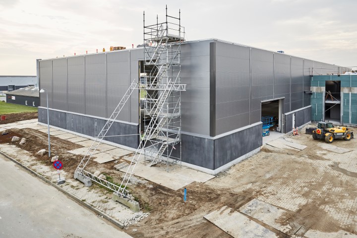 Dette er et billede af opbygningen af erhvervsejendom Byggeri af erhvervsejendom