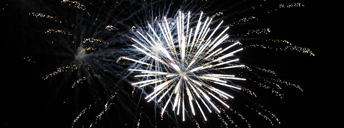 Nytårsfyrværkeri. Foto: Kenneth Jensen.