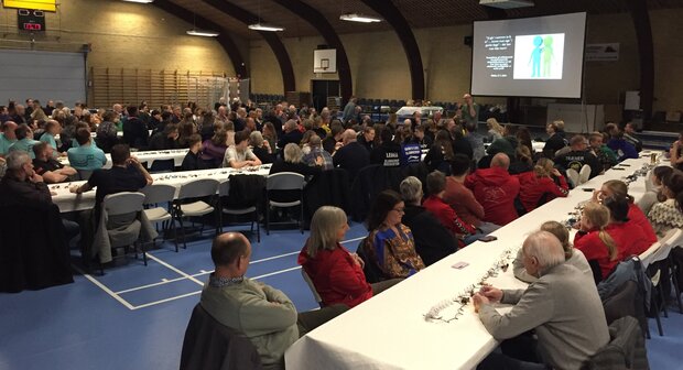 Omkring 250 mennesker deltog i årets prisfest i Skibbyhallen. Foto: Frederikssund Kommune.