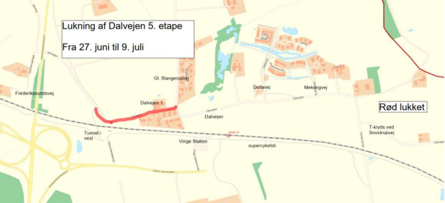 Kort over etape 5. Grafik: Frederikssund Kommune.