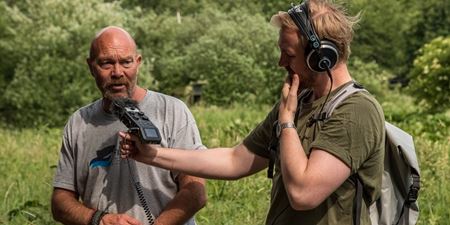 Bandeleder af Grusbanden Rune Hylby bliver interviewet. Foto: Jesper Vang Skærbæk Jensen