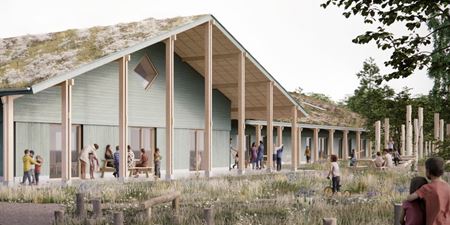 Illustration af, hvordan børnehuset kommer til at tage sig ud. Illustration: Kanneworff & Viuff