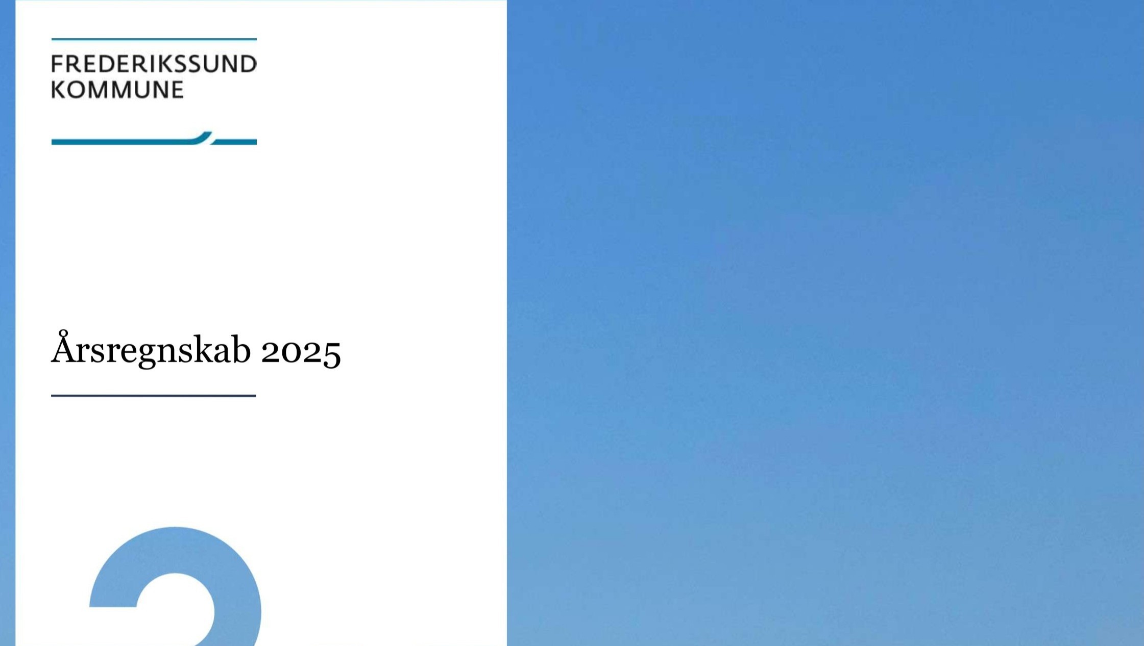 Forside af regnskab 2025. Foto: Frederikssund Kommune