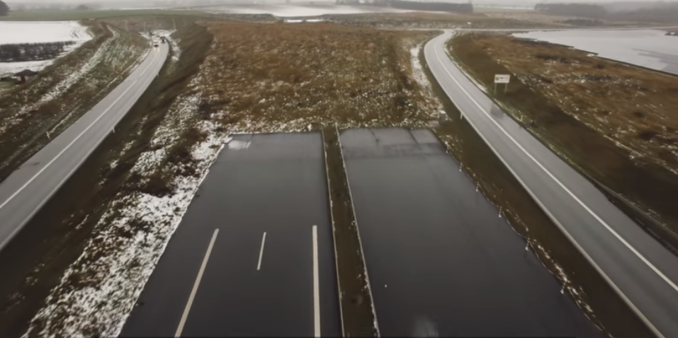 Slutningen af Frederikssundmotorvejen. Foto fra videoen #halveløsninger.