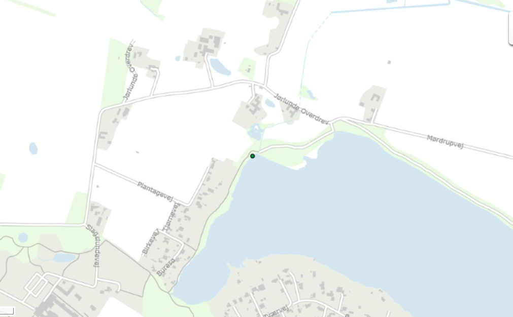 Kort over placering af spærring