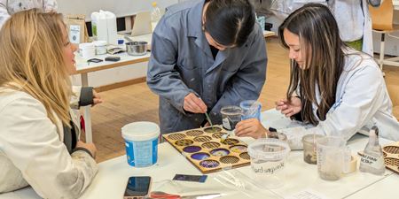 Science Girl besøger Tekstilskole.