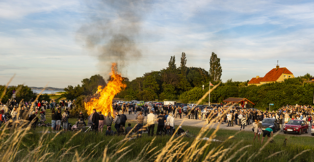 Sankhansbål på Kulhuse Havn i 2019. Foto: Kenneth Jensen, Frederikssund Kommune.
