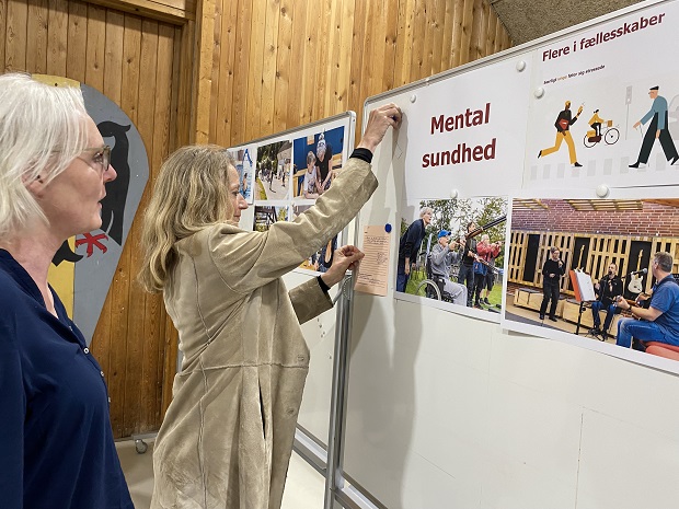 Ideer på workshops blev hængt op på whiteboards. Foto: Frederikssund Kommune.