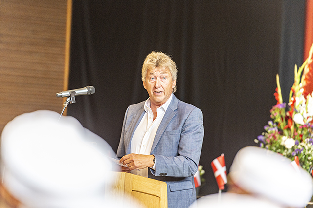 Borgmester John Schmidt Andersen taler. Foto: Kenneth Jensen, Frederikssund Kommune.