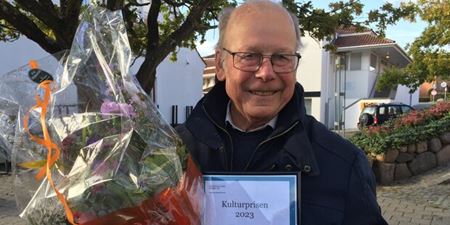 Kulturprisvinder 2023, Verner Bylov Larsen. Foto: Frederikssund Kommune.