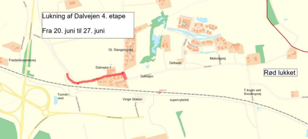 Kort over etape 4. Grafik: Frederikssund Kommune.