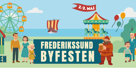 Illustration af byfest. Foto: Vikingespillet