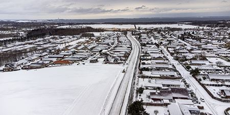 Jægerspris indhyllet i sne. Foto: Kenneth Jensen.