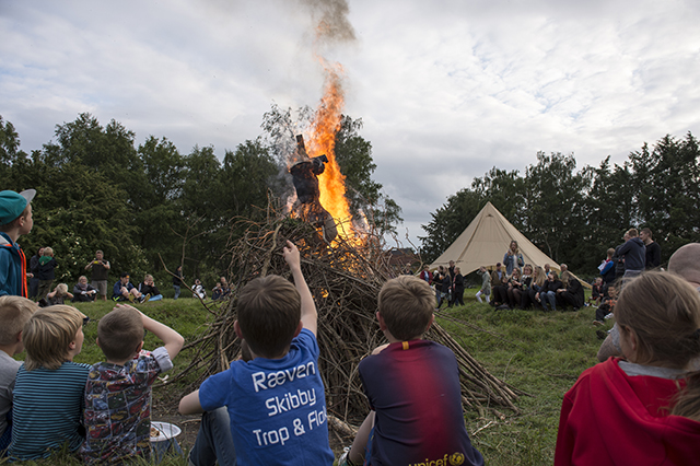 Spejderne tænder igen i år bål i Normandsmosen i Skibby. Foto: Kenneth Jensen, Frederikssund Kommune.