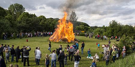 Sankthansbål hos Erik Ejegod-spejderne i Slangerup i 2015. Foto: Kenneth Jensen.