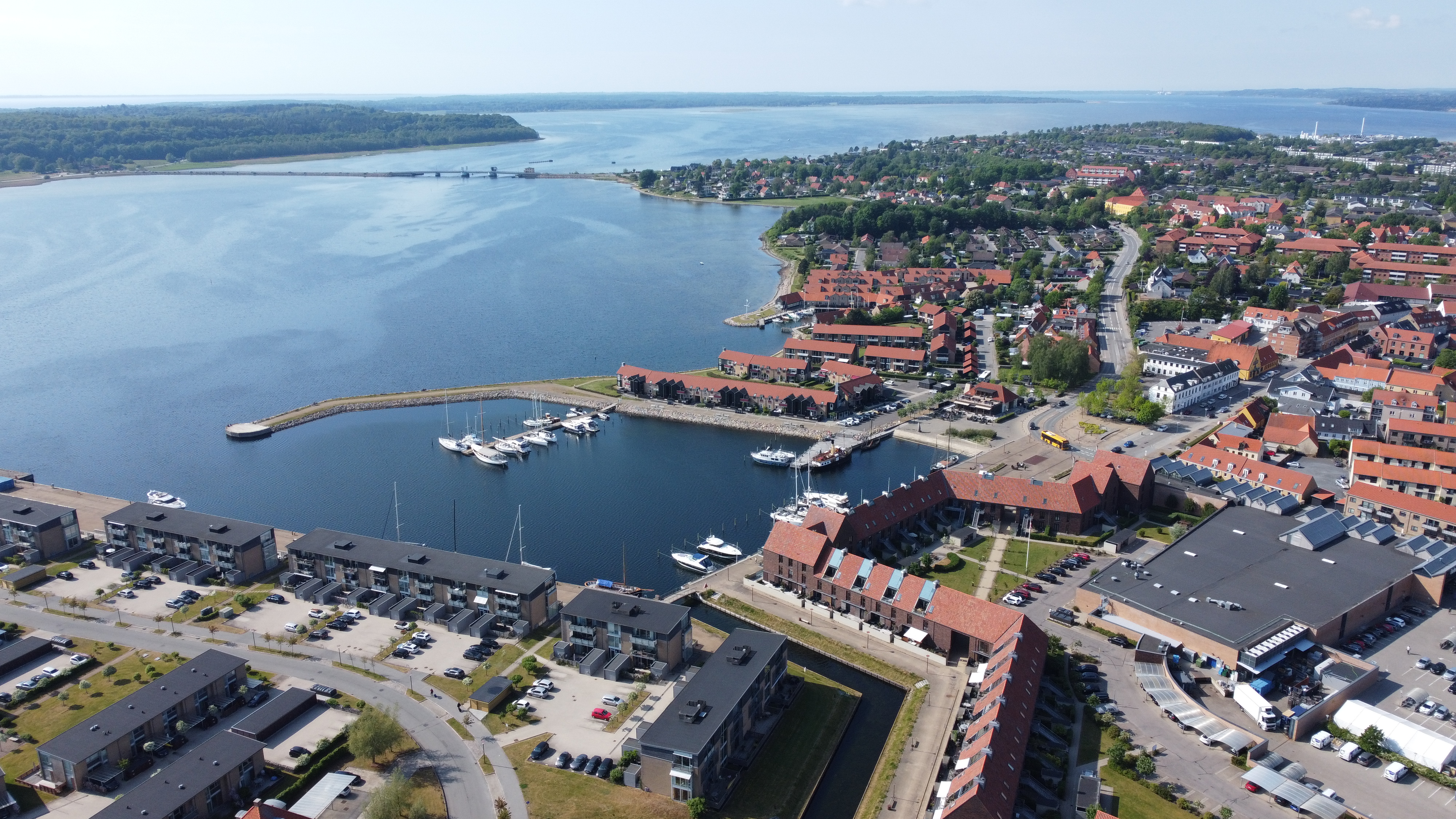 Frederikssund filmet fra drone. Foto: Frederikssund Kommune
