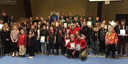 Modtagere af priser og anerkendelser ved prisfesten 2024. Foto: Frederikssund Kommune.