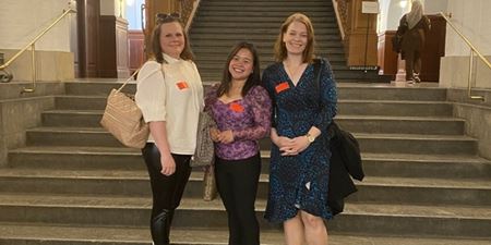 Tre af velfærdstalenterne: Natascha Enemark Andersen, Jesse, Biwang Møller og Natasja Iven Ørbech. Foto: Frederikssund Kommune.