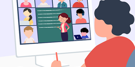 Online undervisning. Grafik: Pixabay