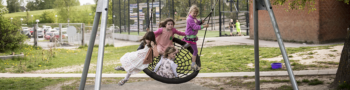 Børn leger i SFO på Slangerup Skole. Foto: Kenneth Jensen.
