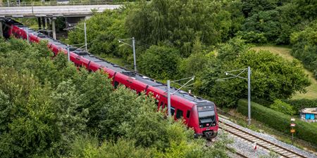 S-tog set fra luften. Foto: Kenneth Jensen